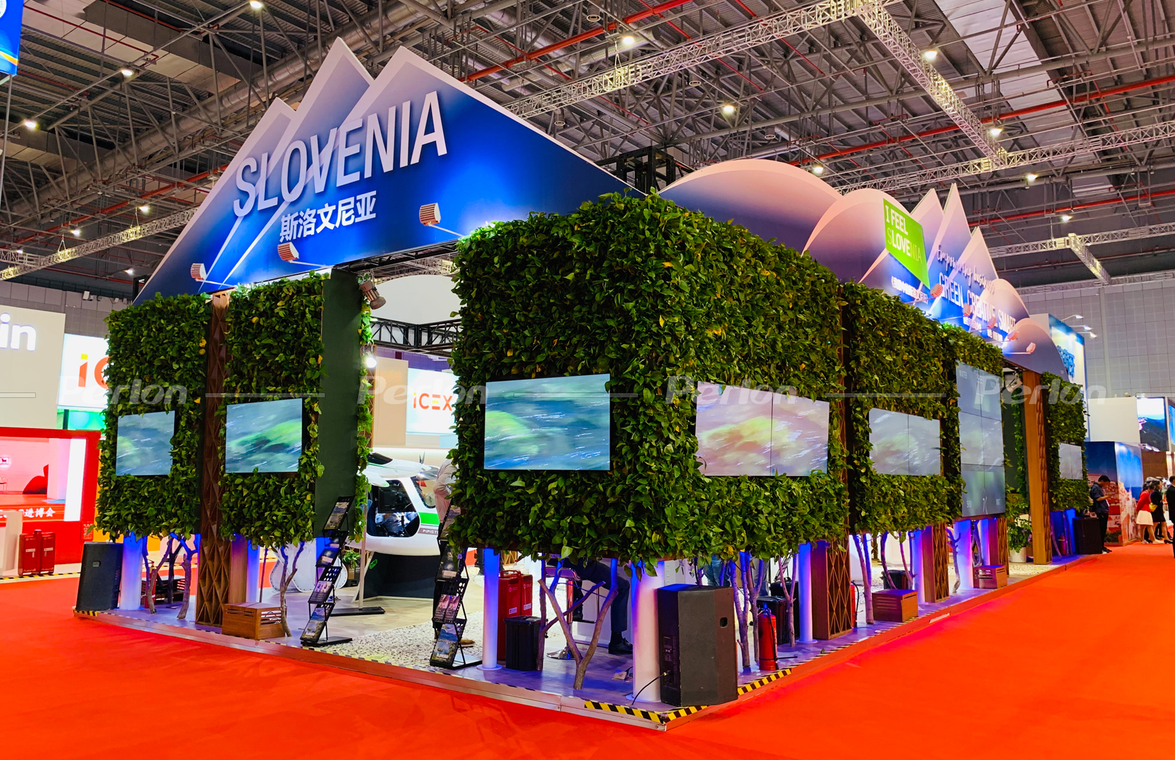 斯洛文尼亞國家館室內展臺現場圖